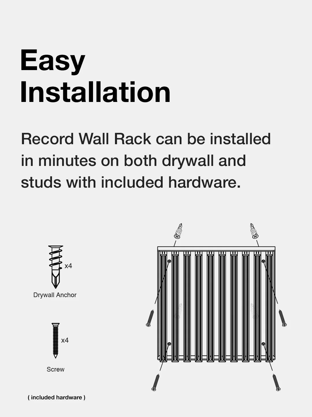 Record Wall Rack - Image 7